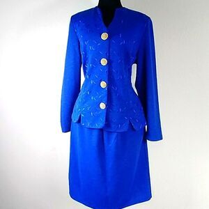 Vintage 2Pc Pablo Collection 💯 Polyester Suits Women Dress Size 14